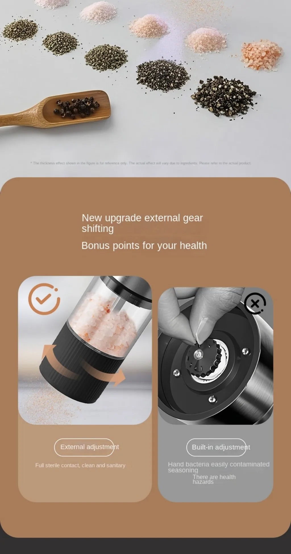 SpinMill™ – Electric Rechargeable Salt & Pepper Grinder 4