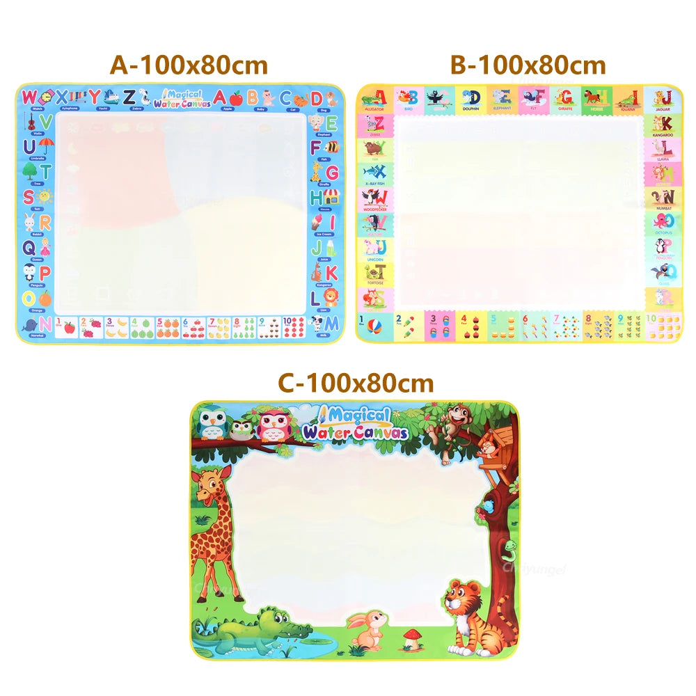 AquaDoodle™ – 100x80CM Magic Water Drawing Mat with Reusable Magic Pens Doodle Montessori 6