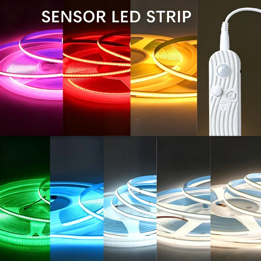 LumiBar™ – Dual Mode Adjustable 5V COB LED Strip Motion Sensor Night Light, Smart