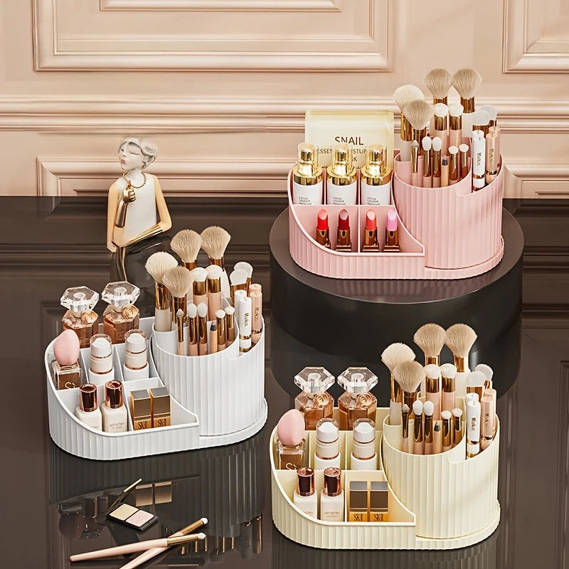 SpinVanity™ – 360° Rotatable Cosmetic Organizer Lipstick, Makeup Brush Organizer, Desktop