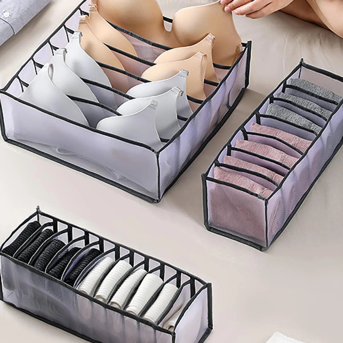 TidyBox™ – Closet Organizer for Socks Home Separated Underwear Storage Box 7/9/11