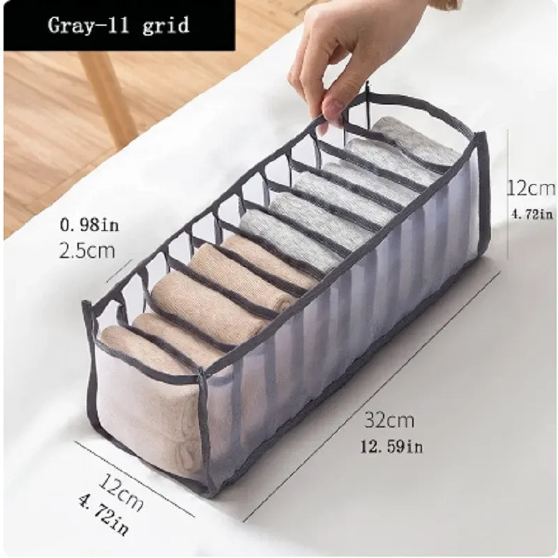 TidyBox™ – 11 Compartment Home Collapsible Underwear Storage Box Nylon Organizing 2