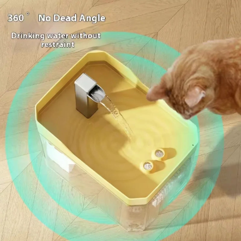PurrFlow™ – Cat Water Fountain with Auto Filter Transparent Anti-Dry Burning 4
