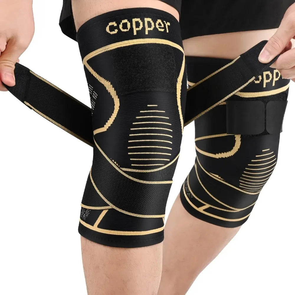 KneeGuard™ – Copper Knee Brace with Strap Support Knee Pain Relief Joint Pain Relief for