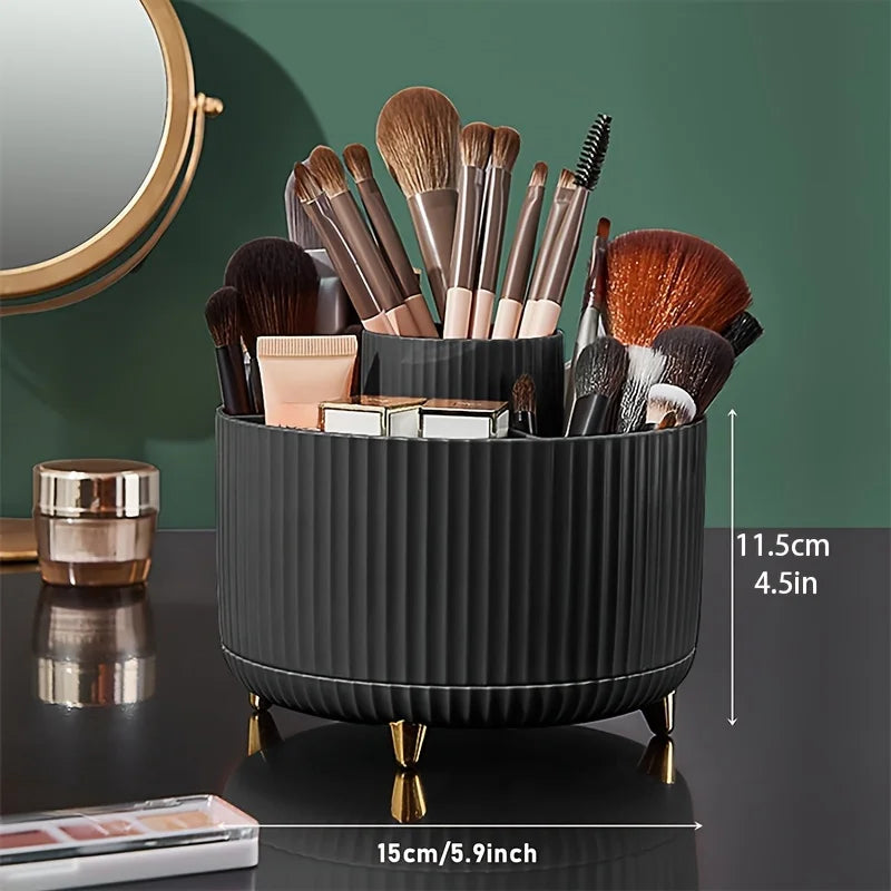 SpinVanity™ – Makeup Brush Holder Organizer 5 Slot 360° Rotating Makeup Brushes Desktop 6