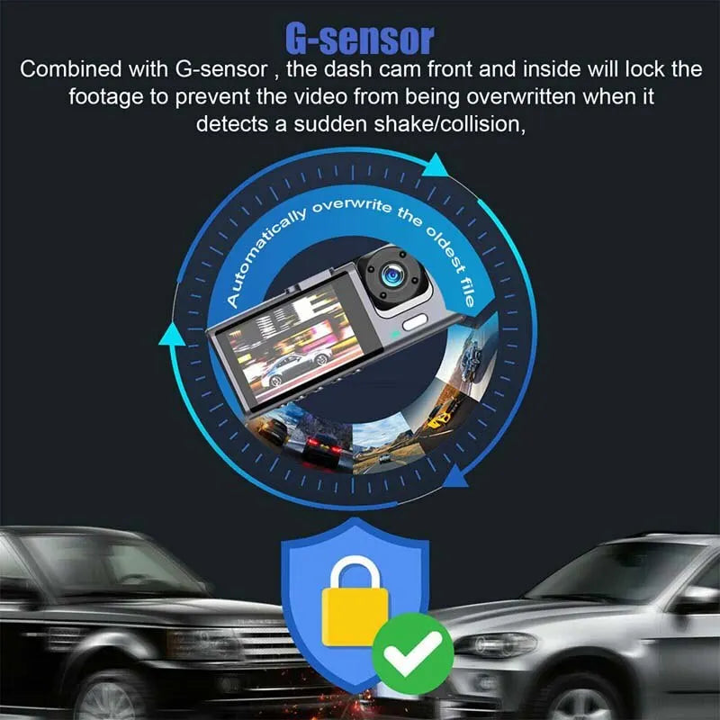 RoadEye™ – 1080P Dual camera Dash Cam for cars,Front And Inside,car camera with IR 5