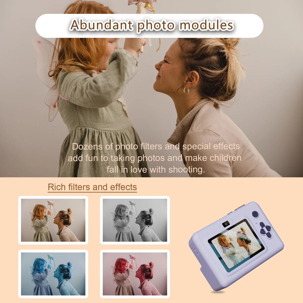 SnapKid™ – Digital Children Camera For Photography Mini Printer Portable Thermal 6