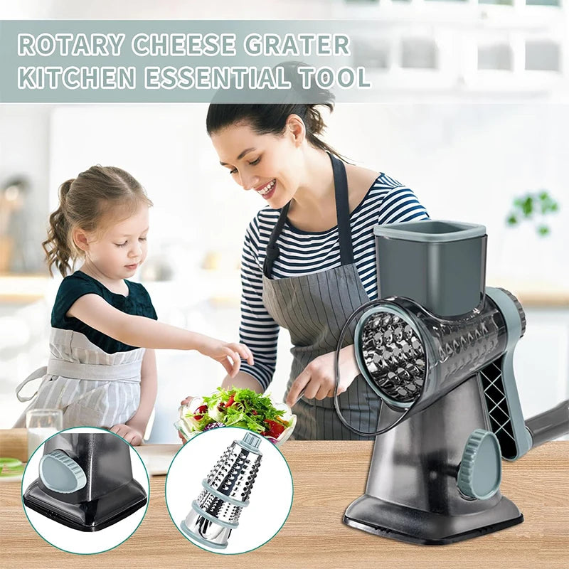 RotoGrate™ – 3-in-1 Rotary Cheese Grater & Vegetable Slicer 6