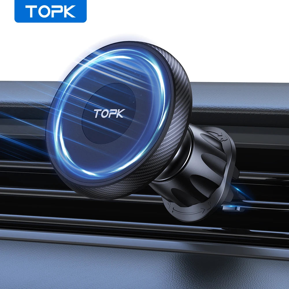 MagMount™ – TOPK Magnetic Car Phone Holder Air Vent Car Phone Stand For Magsafe iPhone
