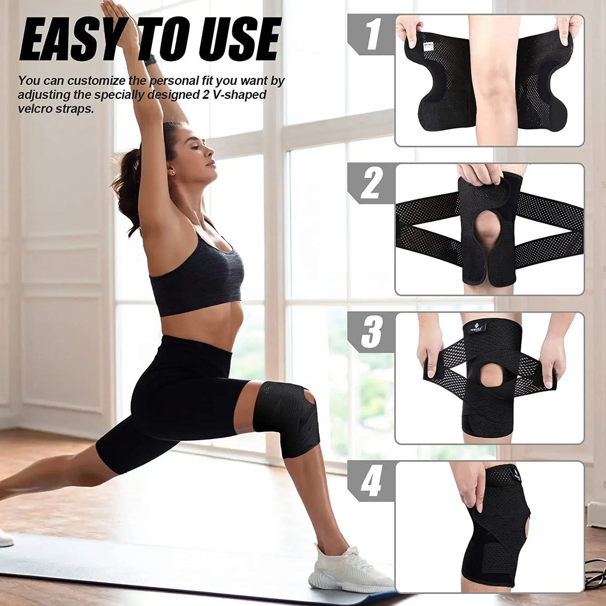 KneeGuard™ – NEENCA Knee Brace for Knee Pain Compression Knee Support with Air Mesh 6