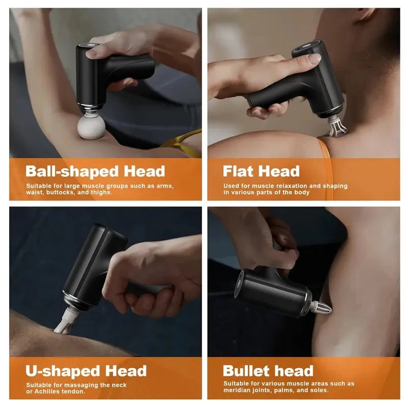 PulseGun™ – A Portable Electric Fascia Massage Gun, 4 Replaceable Massage Heads 6