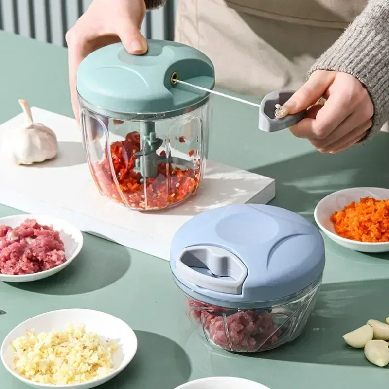 PullChop™ – Manual Pull-Cord Food Chopper & Mincer (500/900ml)