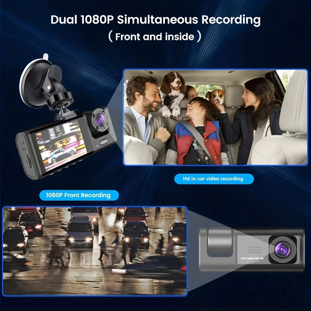 RoadEye™ – 1080P Dual camera Dash Cam for cars,Front And Inside,car camera with IR 4