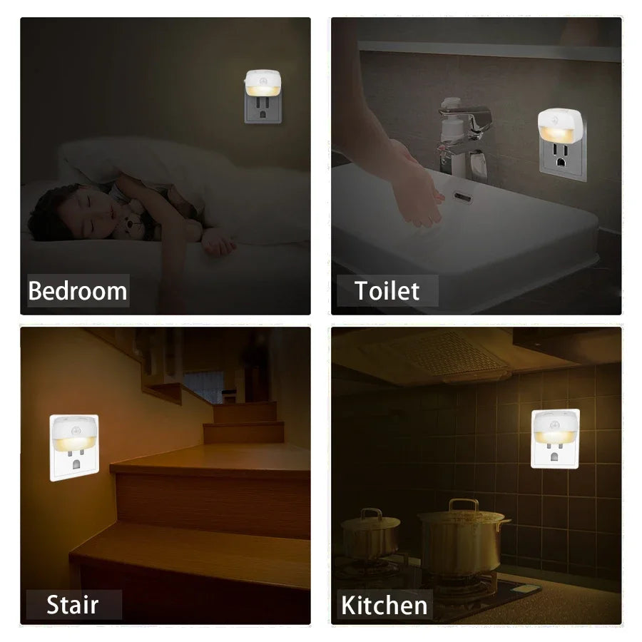 GlowSense™ – Led Night Light With Motion Sensor EU US Socket AC 85-265V Pir Human 5