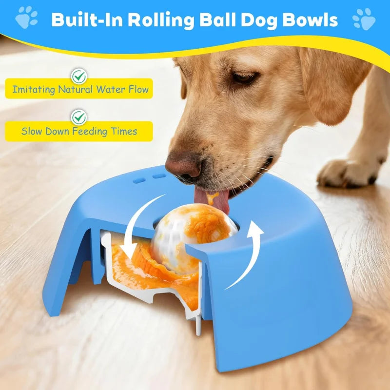 SlowBite™ – Anti-Choking Slow Feeder Dog Bowl Non-Slip 3/4 Cup - Lick Toy for Liquid 3
