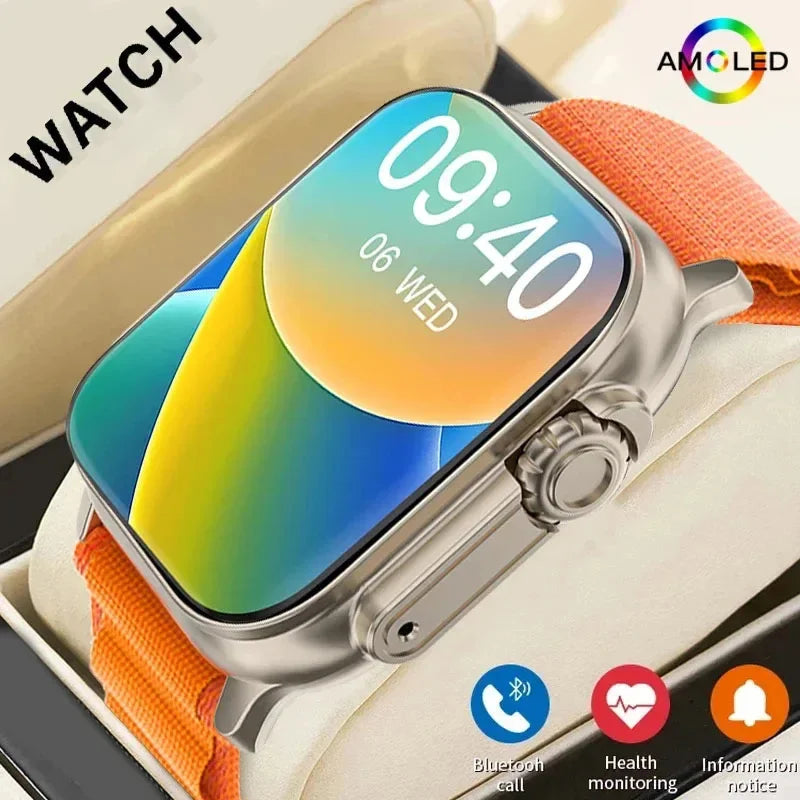 FitWatch™ – Men Smart Watch 2.01 Inch HD Screen Bluetooth Call Health Fitness Tracker