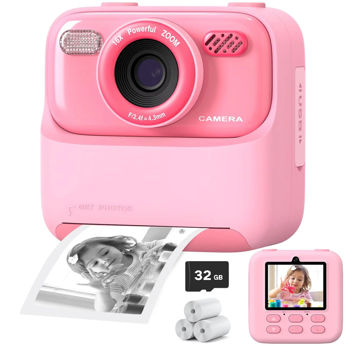 SnapKid™ – Kids Instant Print Camera Color Auto Photo Output Cartoon Portable Design 5