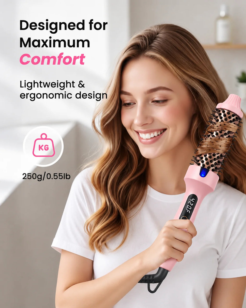 VoluBlow™ – Thermal Brush Blowout Boost 1.5 inch Heated Round Brush for Blowout Look 5
