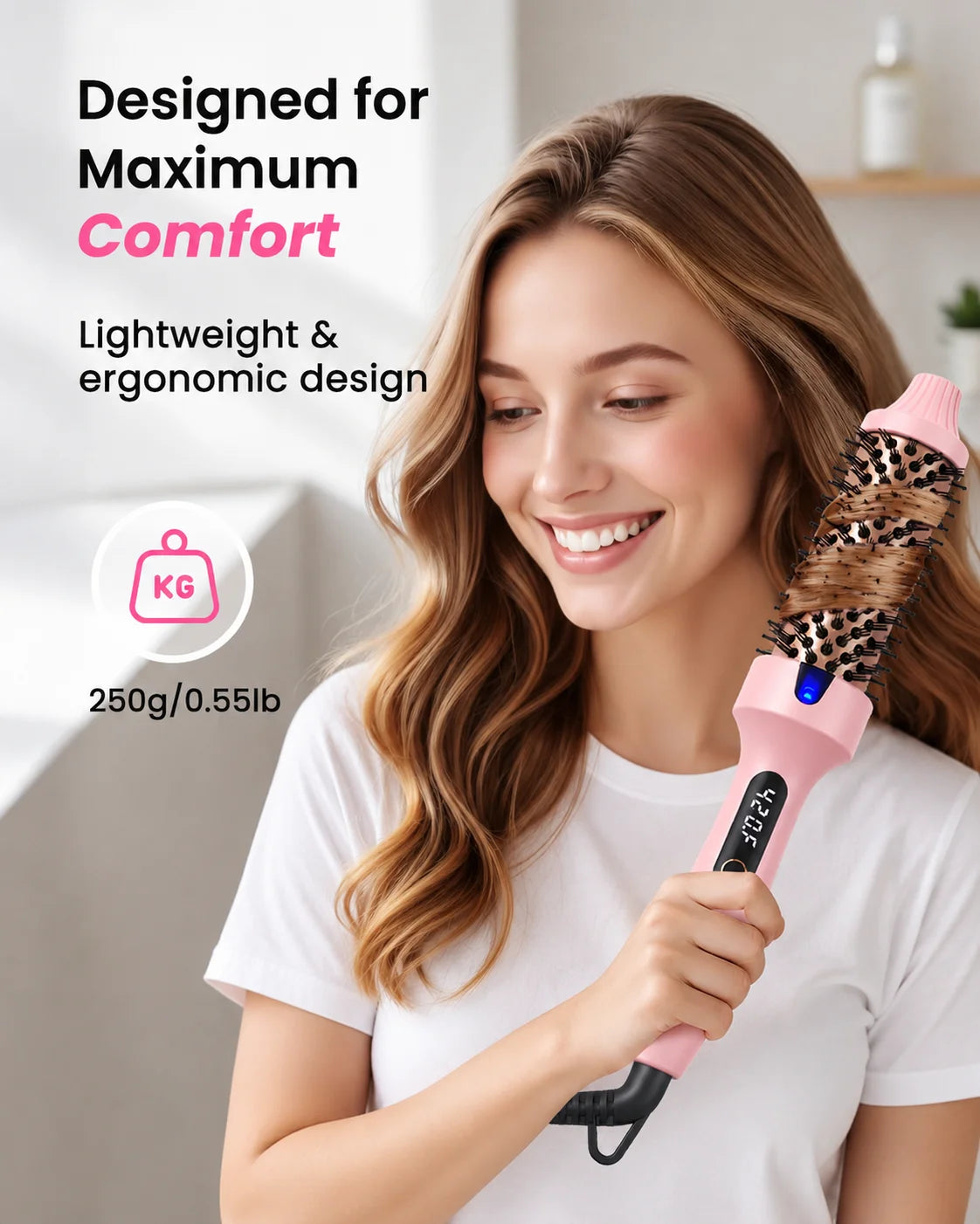 VoluBlow™ – Thermal Brush Blowout Boost 1.5 inch Heated Round Brush for Blowout Look 5