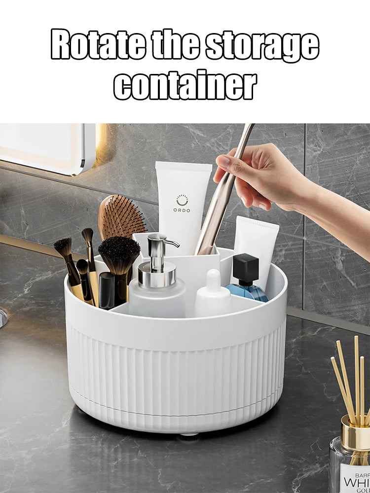 SpinVanity™ – 360 ° Table Top Rotary Makeup Brush Storage Container Cosmetics Shelf