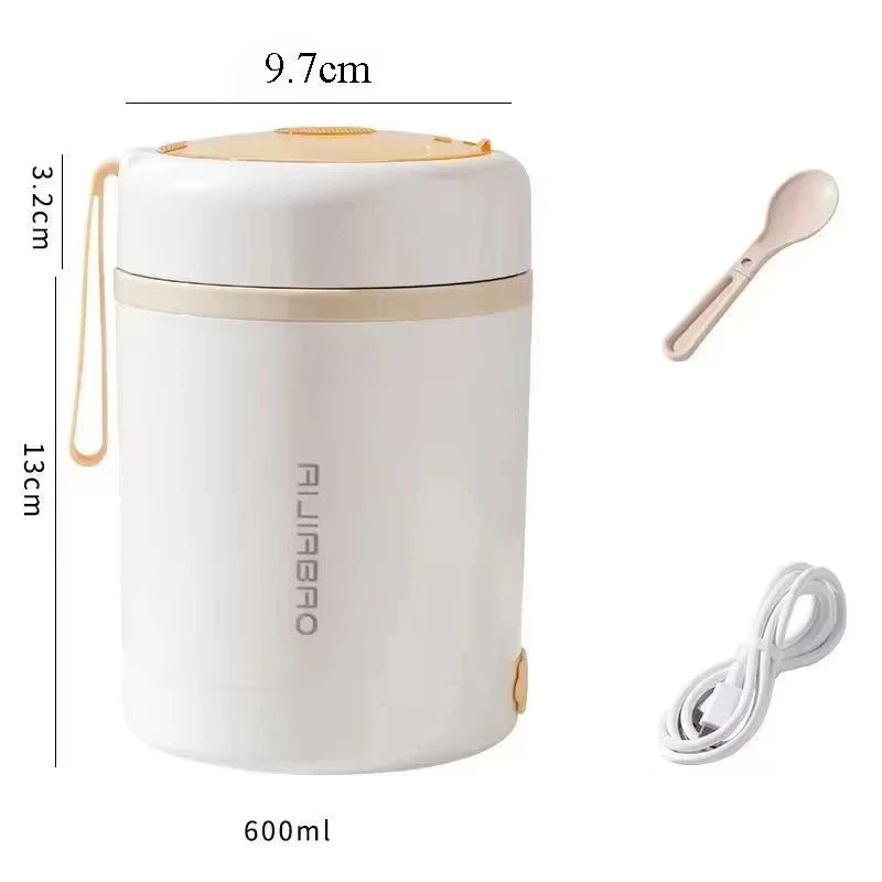 HotBox™ – 600ML USB Electric Heating Lunch Box Portable Picnic Milk Drink Food Heater 5