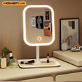 LumiMirror™ – Niche Modern Desktop Vanity Mirror 3 Color Light LED Makeup Mirror Touching