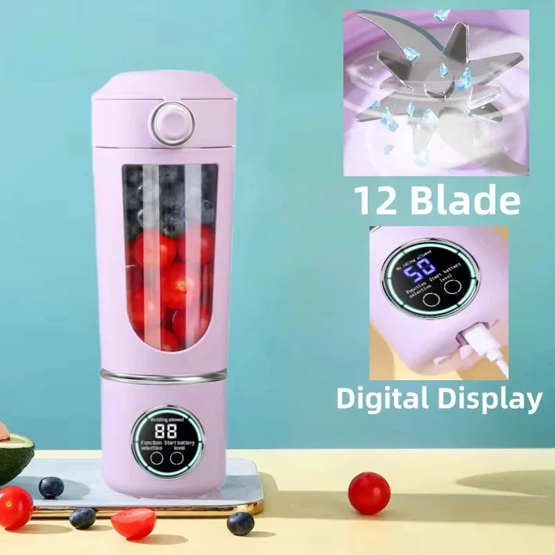 BlendGo™ – 700ml Portable Juicer Blender Bottle with 12 Blades 2