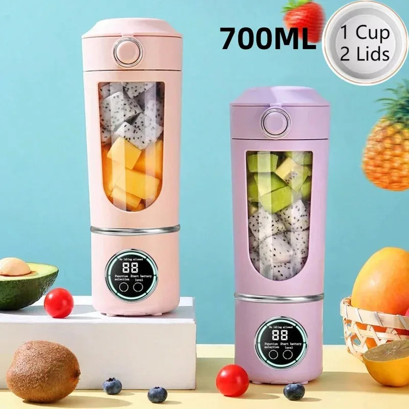 BlendGo™ – 700ml Portable Juicer Blender Bottle with 12 Blades