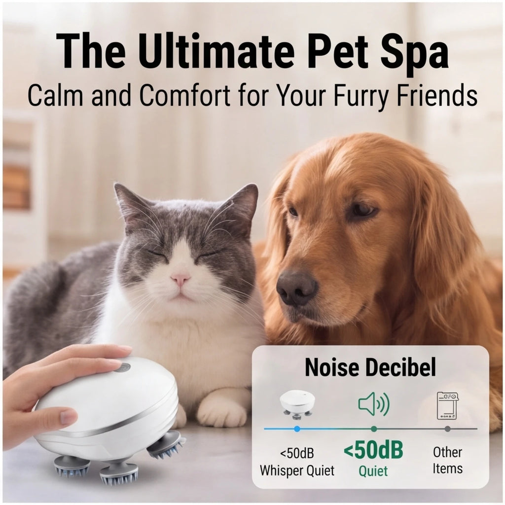 ScalpSpa™ – 2-in-1 Electric Scalp Cleaner & Pet Massager – Deep Vibration Brush for 3