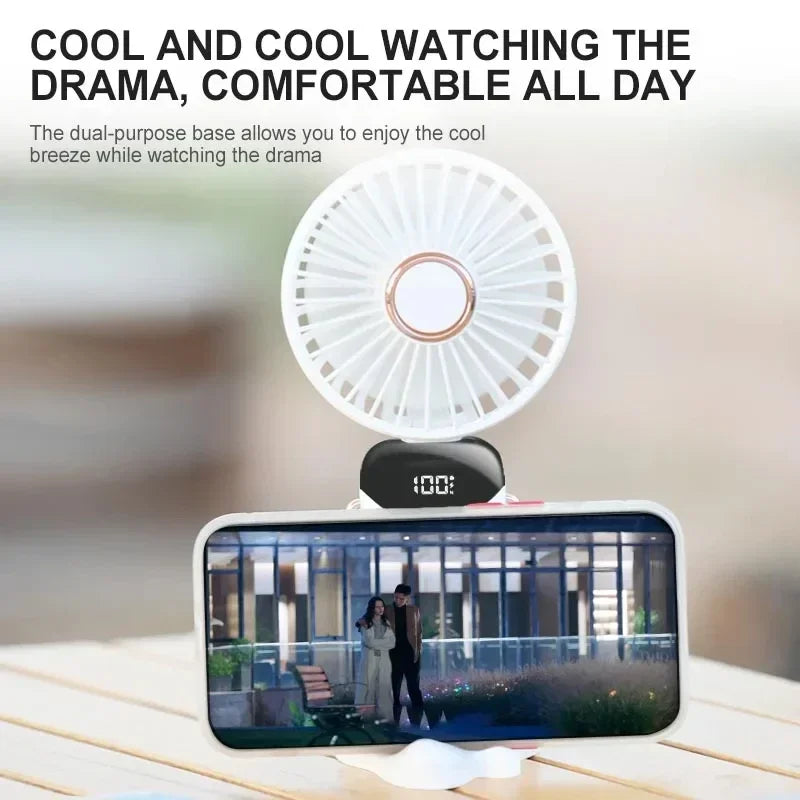 BreezeBand™ – Portable Handheld Mini Fan Foldable Neck Hanging Fans 5 Speed USB 3