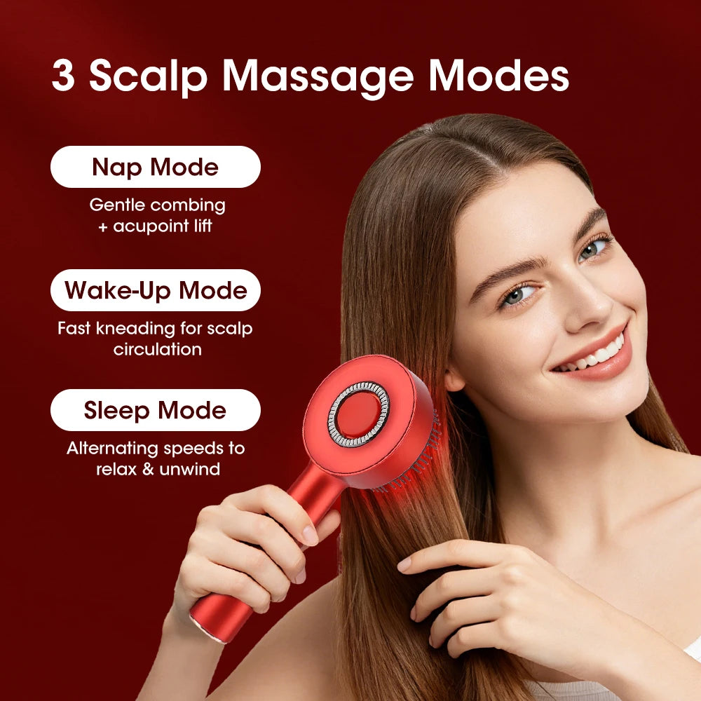 ScalpSpa™ – Modes Electric Massage Comb Portable Red Light Kneading Massage Hair Brush 4