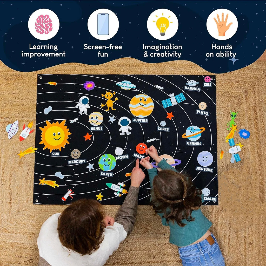 BusyBox™ – Montessori Toy Solar System Felt Story Busy Board Set for Toddlers Farm 2