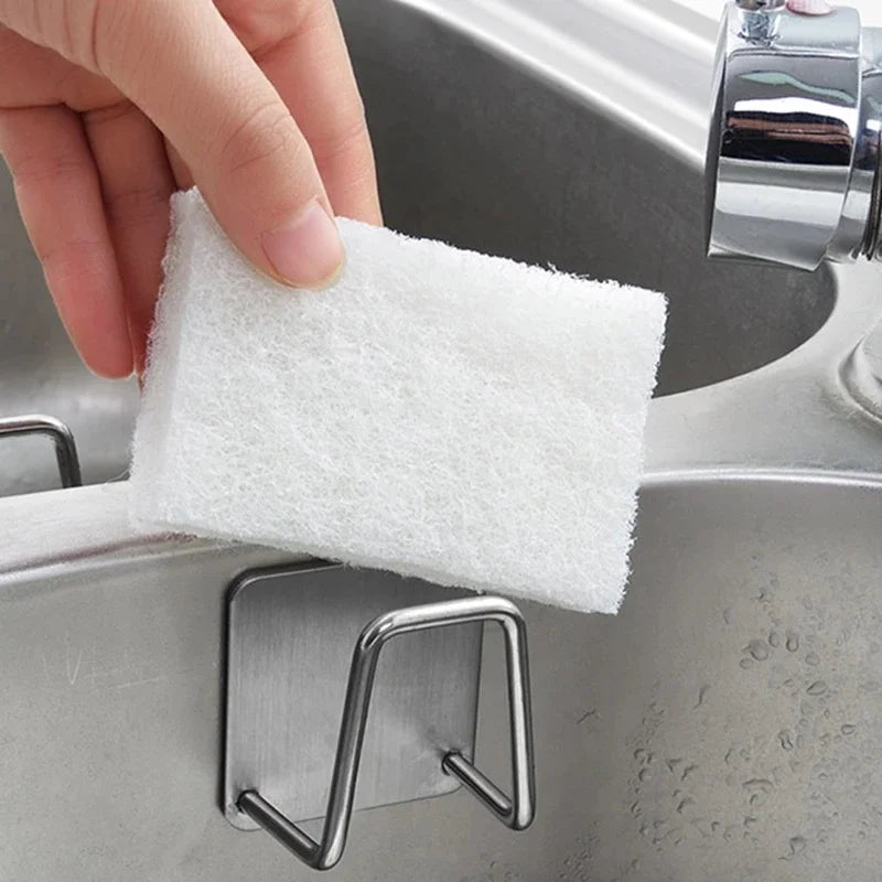 SinkTidy™ – Stainless Steel Sink Sponge Rack For Sponge Steel Wire Ball Draining Paste 4