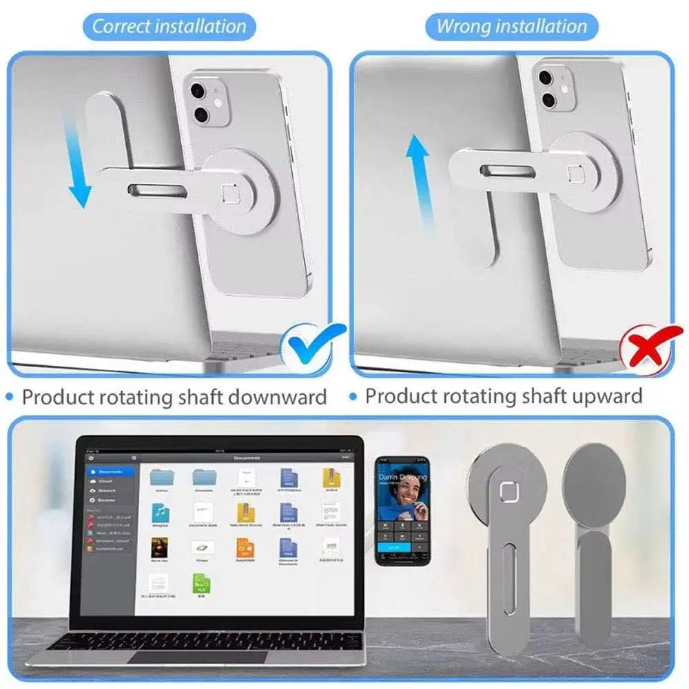 MagMount™ – Rotation Foldable Magnetic Laptop Suspension Magnetic Phone Holder 3