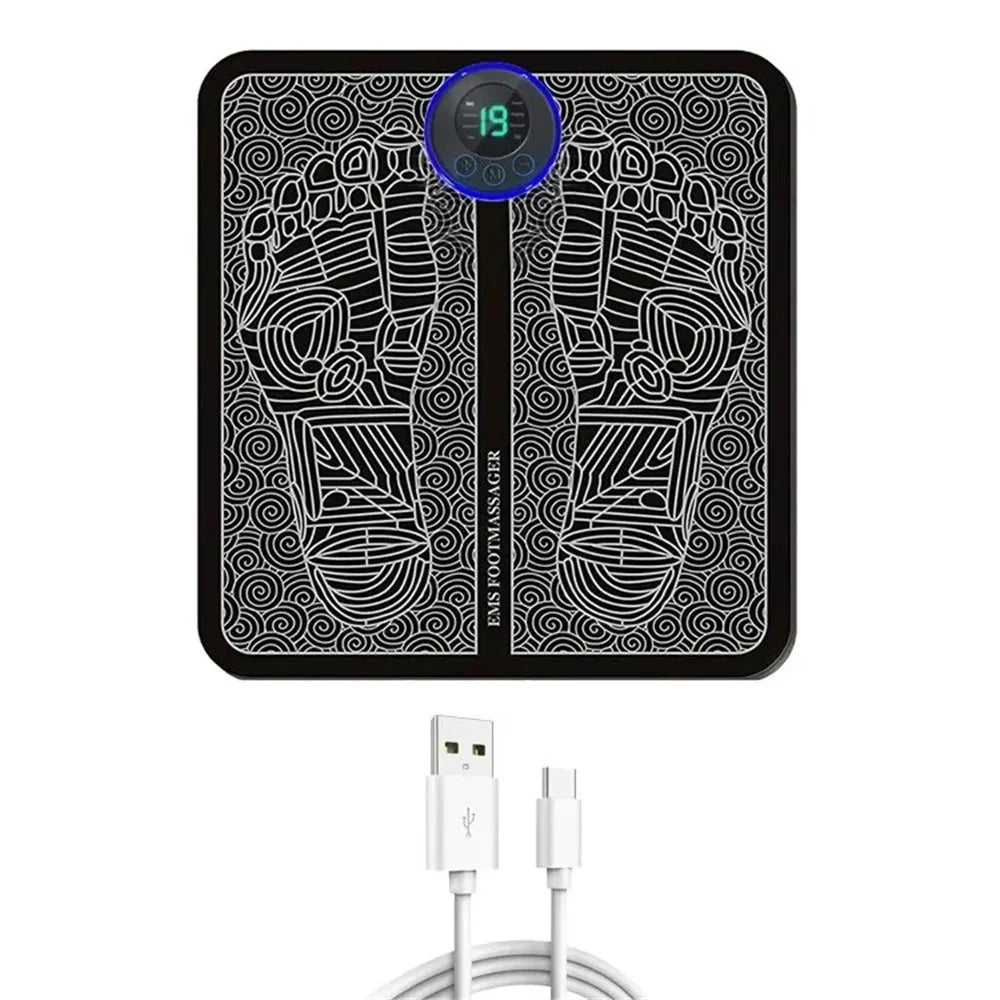 FootEase™ – Rechargeable Electric Foot Massager Pad with 8 Modes 19 Levels for Pain 5