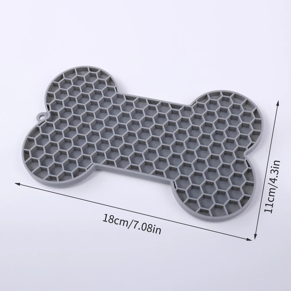 LickCalm™ – Dog Slow Food Pad Bone Silicone Pet Licking Pad Mat Placemats Pet Supplies 6