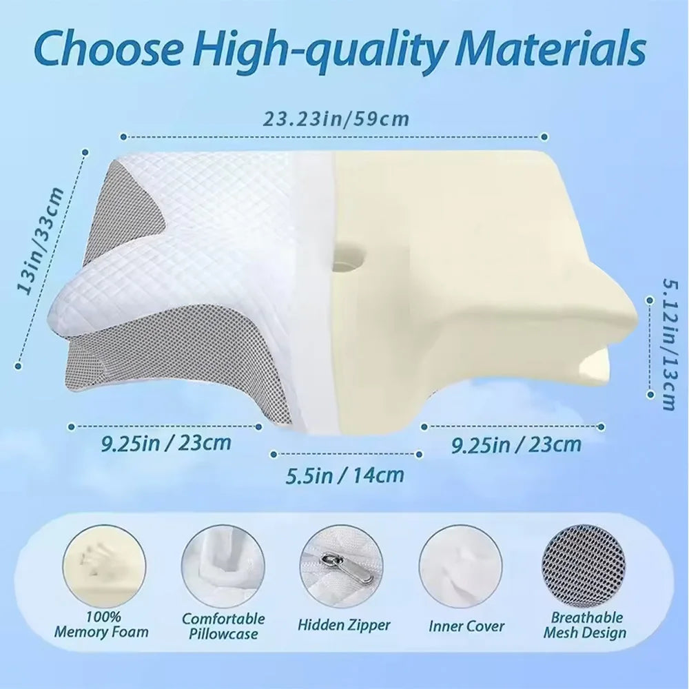 CloudSleep™ – Memory Foam Cooling Gel Pillow for Pain-Free Sleep