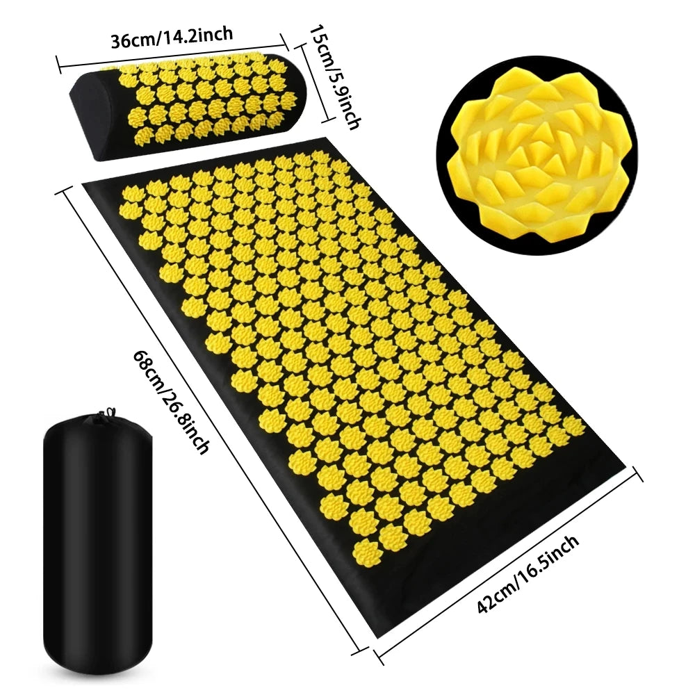 AcuMat™ – Acupressure Yoga Mat Kuznetsov's Applicator Cushion Sensi Massage Body 3