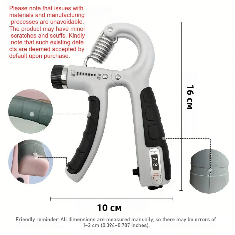 GripPro™ – 10-100Kg Adjustable Heavy Gripper Fitness Hand Exerciser Grip FatGrip Wrist 2