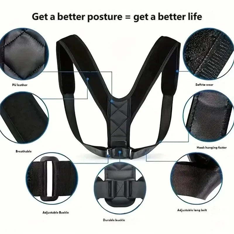 PostureFix™ – Unisex Adult Posture Support Belt Sitting-use Back & Shoulder Brace 5