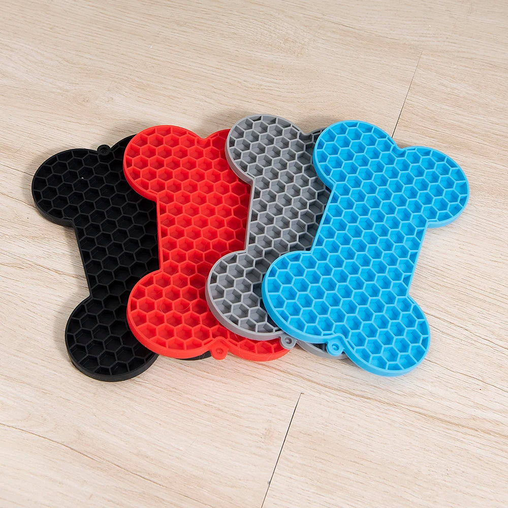 LickCalm™ – Dog Slow Food Pad Bone Silicone Pet Licking Pad Mat Placemats Pet Supplies 4