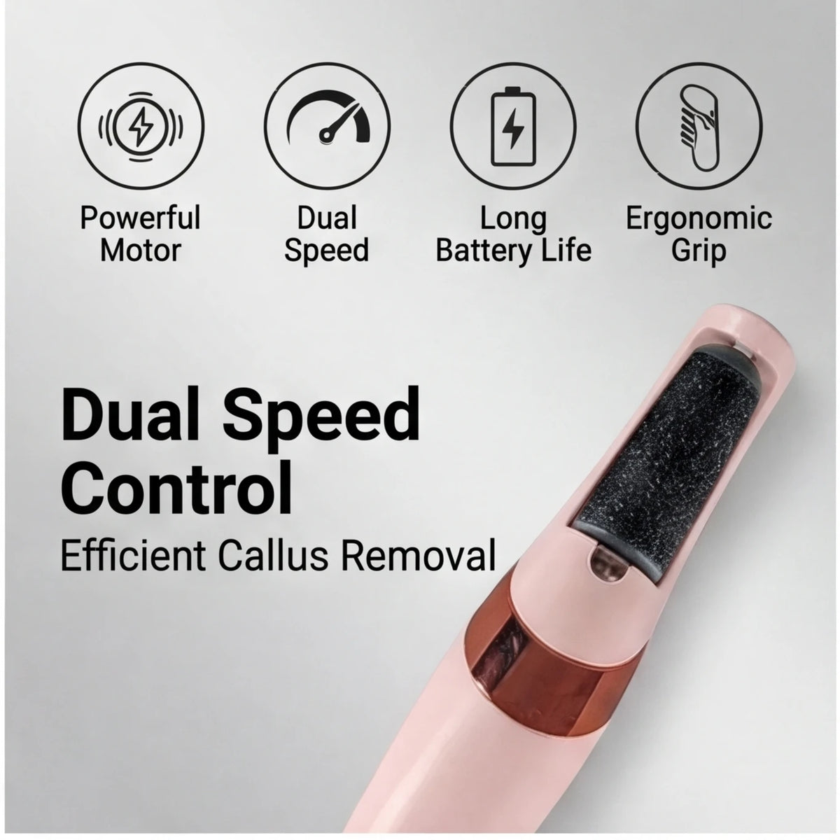 SmoothStep™ – Electric Heel Callus Remover Rechargeable – Wireless Foot Scrubber for Dry 3