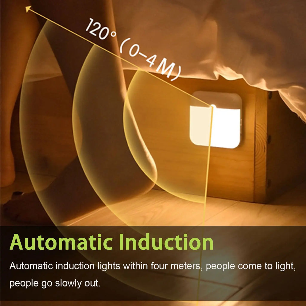 GlowSense™ – Motion Sensor Led Night Light Usb Charging Square Lamp for Bedroom Kitchen 2