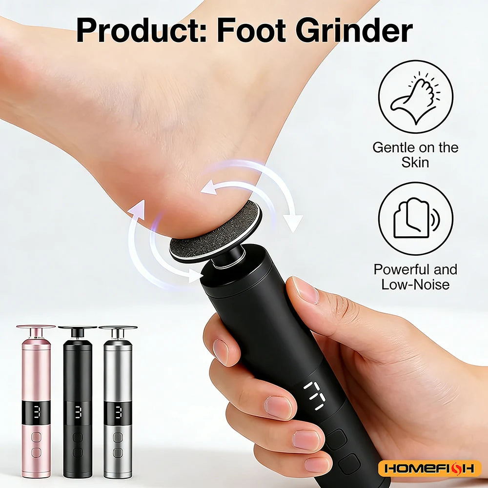 SmoothStep™ – Electric Callus Remover with 3 Speeds & LCD Display, Fast Charging for Home