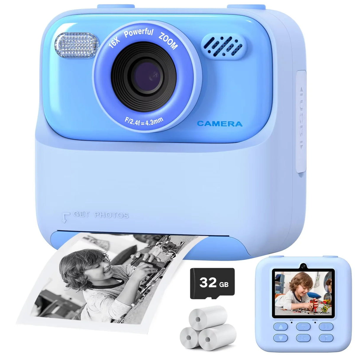 SnapKid™ – Kids Instant Print Camera Color Auto Photo Output Cartoon Portable Design 6