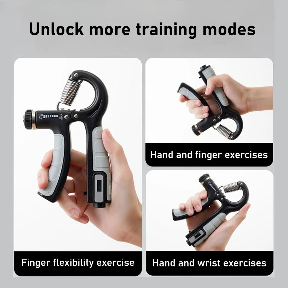 GripPro™ – 10-100Kg Adjustable Heavy Gripper Fitness Hand Exerciser Grip FatGrip Wrist 6