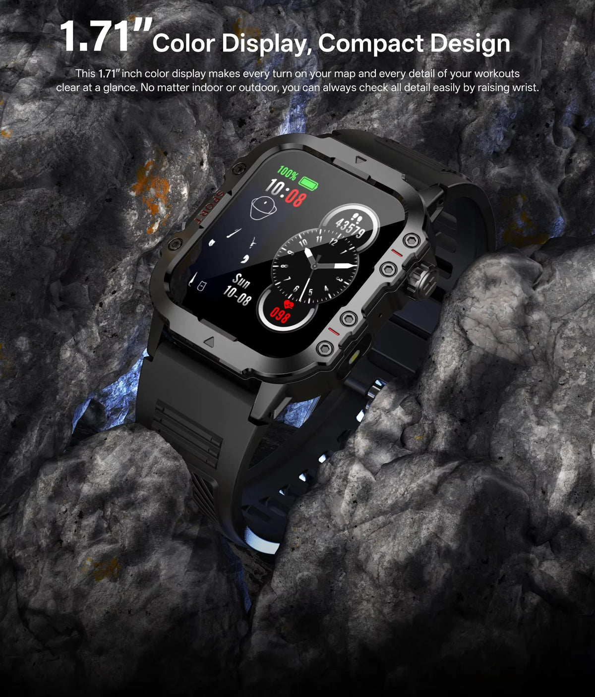 FitWatch™ – G.L Wear 2026 Smartwatch Outdoor Sport Fitness HR SpO2 Sleep Monitor LED 4