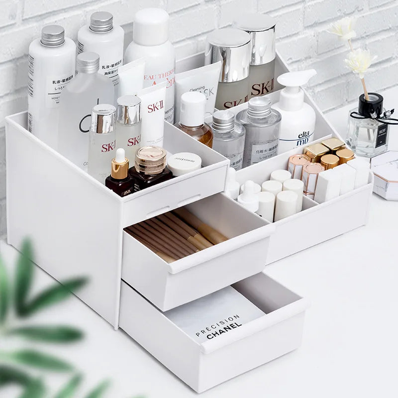 TidyBox™ – White New Drawer Makeup Storage Box Dormitory Finishing Plastic Shelf 4