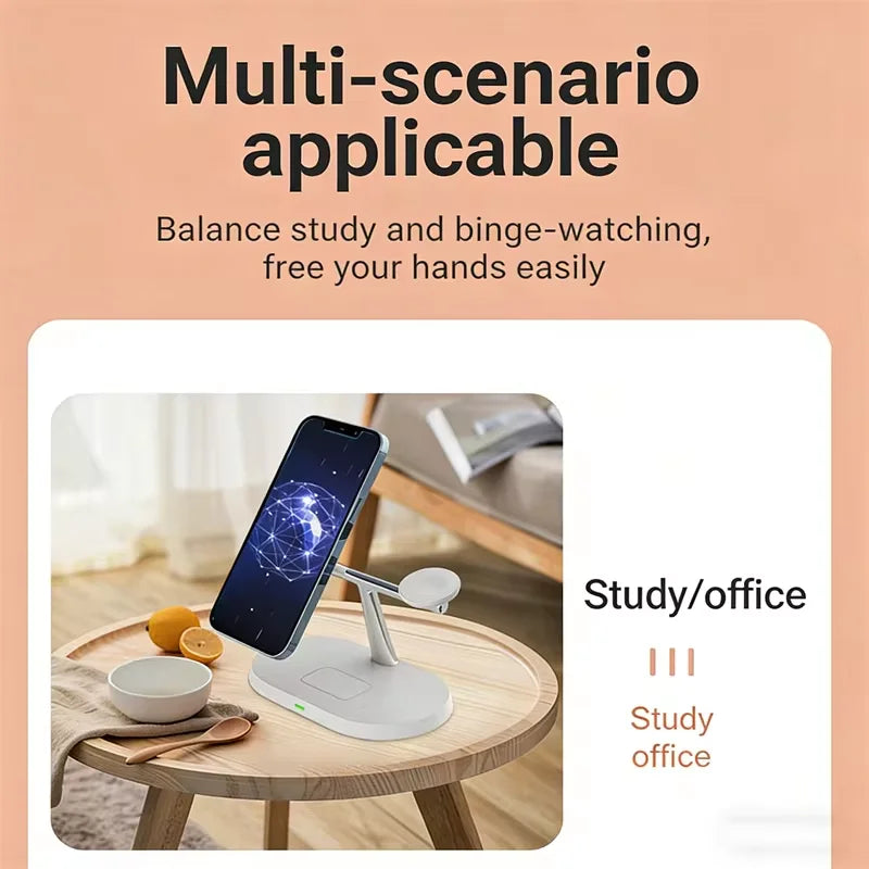 ChargeHub™ – 3 in 1 Magnetic Wireless Charger Stand for Magsafe iPhone 16/15/14/13/12 3