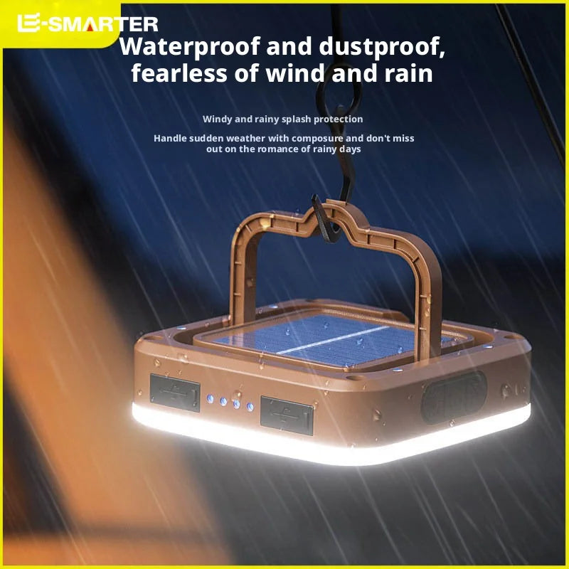 CampGlow™ – Outdoor COB Camping Solar Lamp Portable Rechargeable Hanging Light 3